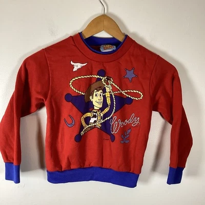 Sudadera De Colección 1995 Disney Pixar Toy Story Niños 7 Rojo Azul Sheriff Woody Foto 1 de 4