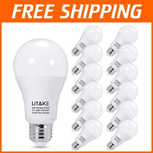 Versatile 12-Pack 15W E26 LED Bulbs, 5000K Bright, Energy Saving for Home Use - Picture 1 of 8