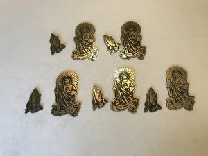 San Judas Tadeo ,placas Para Gorras ,placa De Acrílico Color Dorado 10pz - Picture 1 of 1