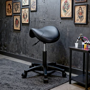 Sattelhocker Rollhocker Arbeitshocker Sattelsitz Höhenverstellbar Kosmetikhocker - Bild 1 von 8