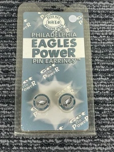 🔥Philadelphia Eagles •!Women’s NFL Fan Power Pin Stud Earrings Football Sports - Picture 1 of 5