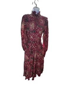Isabel Marant Étoile Dress Women’s Multicolor Midi Size FR 36 US 4 Ruffle - Picture 1 of 14