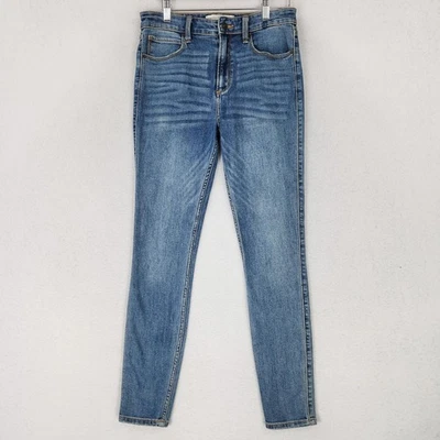 Jeans Abercrombie Fitch donna 6 28 blu super skinny vita alta alla caviglia elasticizzato NUOVO - Immagine 1 di 4