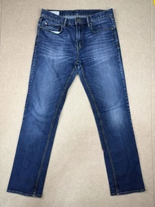 Banana Republic Jeans Men's Size 32 Blue Slim Mid Rise Faded Wash Denim - Picture 1 of 7
