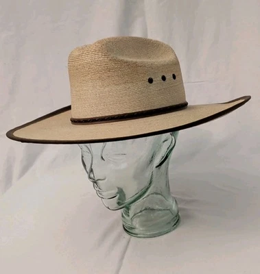Sombrero de Vaquero Wrangler Talla 10 Genuino Palma Mexicana Foto 1 de 4