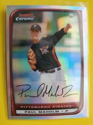 2008 Bowman Chrome Refractor #17 Paul Maholm - Pittsburgh Pirates - Image 1 of 2