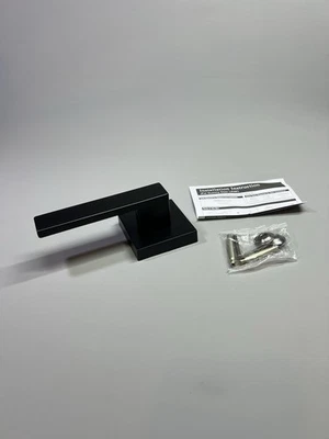 Black Dummy Door Handle Heavy Duty Square Door Levers Interior Single Side Black - Image 1 of 4