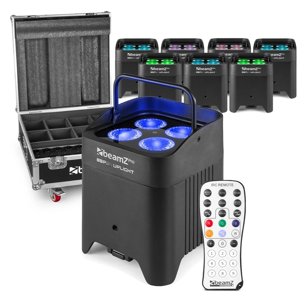 BeamZ BBP54 Wireless Battery Uplighter LED Par Lights - Event Lighting Package - Image 1 of 1