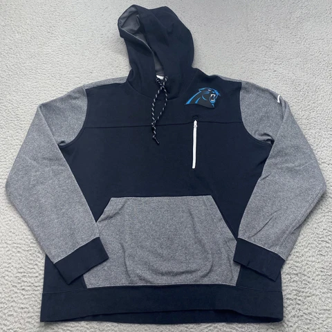 Carolina Panthers Sweater Men Extra Large Black NFL Football Nike Field Training Cover