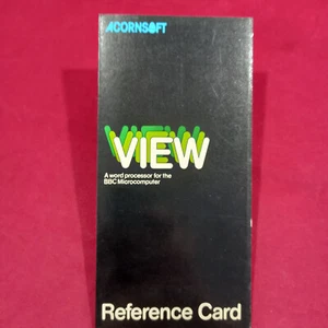 Acornsoft VIEW Reference Card for the Acorn BBC, by: Acornsoft, 1985. - Picture 1 of 3