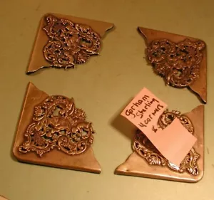 4 angoli blotter da scrivania vintage " Gorham " in argento sterling - Foto 1 di 4