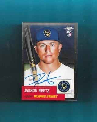 2022 Topps CHROME Platinum ROOKIE AUTO # CPA-JRE JAKSON REETZ MILWAUKEE BREWERS - Image 1 of 2