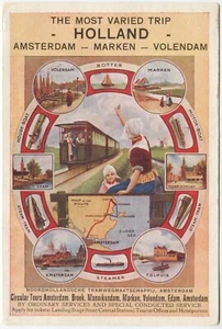 TOURS, AMSTERDAM, TRANVÍA, VAPOR, HOUSE BOAT, - Postal publicitaria - Imagen 1 de 2