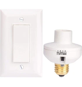 EASY Funk Fernbedienung Lichtschalter + Steckdosenkappe schaltet 4 Kanäle ein & aus - Bild 1 von 9