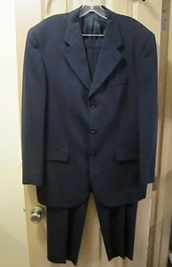 TRAJE DE 3 BOTONES TALLA 40S / 50S ENZO TOVARE TELA AZUL CIÑÓN, HECHO EN ITALIA, GUC - Imagen 1 de 12