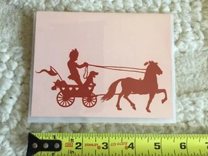 Jezebel Art Card Jezebel Greeting Card Horse And Carraige Art Card - Picture 1 of 2