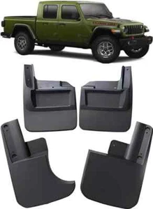 Genuine Front & Rear Splash Guard Mud Flaps For 2020-2024 Jeep Gladiator Rubicon - Picture 1 of 6