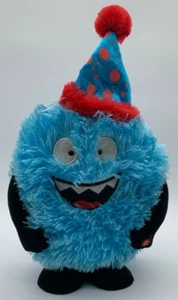 Musical Blue Furry Monster by Gemmy Moves And Sings Happy Birthday - Picture 1 of 3
