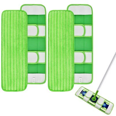 GFRED 4 Pack Microfiber Mop Pads For Swiffer Xl Mops Reusable Wet And Dry Mopping Clot