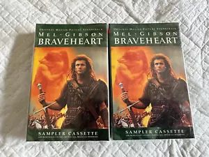 2 Cassettes Mel Gibson James Horner Braveheart Soundtrack Sampler Promo Sealed - Picture 1 of 3