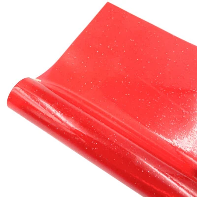 Transparent Glitter Powder PVC Jelly Vinyl Fabric for Knotbows Bags Hairs Decor - Image 1 of 4