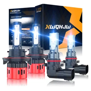 Combo For Ford Explorer Sport Trac 2007 2008 LED Headlight Fog Light Bulbs Kit - Foto 1 di 13