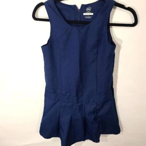 Wonder Nation School Uniform Kids Child Girls Romper Dress Size 8 Navy Blue - Picture 1 of 9