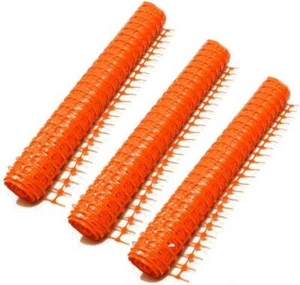 3x Bauzaun 50 x 1 m Warnnetz Orange, Schutznetz Schutzzaun Warnzaun Absperrzaun - Picture 1 of 8
