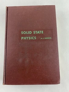 Festkörperphysik von A.J. Dekker - Vintage 1961 Hardcover, Prentice Hall - Bild 1 von 12