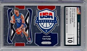 2022 Panini Prizm Jayson Tatum USA Basketball CGC 10 - Picture 1 of 2