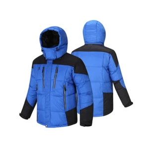 Fuerza Mens Winter Down Wellon Cruelty-Free Lightweight Parka Jacket - Blue S - Picture 1 of 4