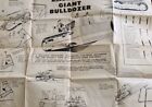 Marx-A-Power Giant Bulldozer Original Instructions Poster Vintage Toy Cars...