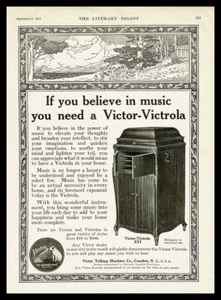 1913 Victor Victrola Phonograph Original Magazine Ad - Picture 1 of 2