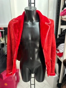 Gallotti Schafleder Shearling Gebraucht Frau Tg44 Rot LLV1238 - Bild 1 von 13