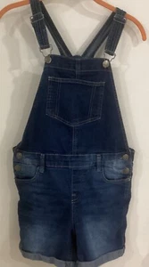Vigoss Girls Jean Denim Overall Shorts Size XL Stretchy 32” Waist Bib - Picture 1 of 7