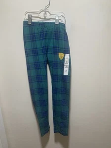 Cat & Jack NWT Girls' Size M(8) DARK GREEN Plaid Leggings Tough Cotton NEW 0227 - Picture 1 of 12
