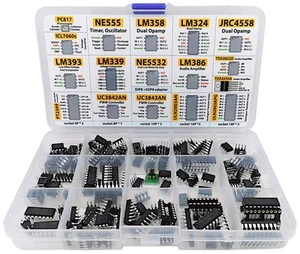 XL IC Chip Assortment 150 Pcs, Opamp, Oscillator, Pwm, PC817, NE555, LM358, LM32 - Picture 1 of 5