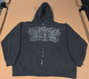 Vintage Y2K Staind Band Hoodie Full Zip Sweatshirt Size XL Rock Metal - Picture 1 of 9