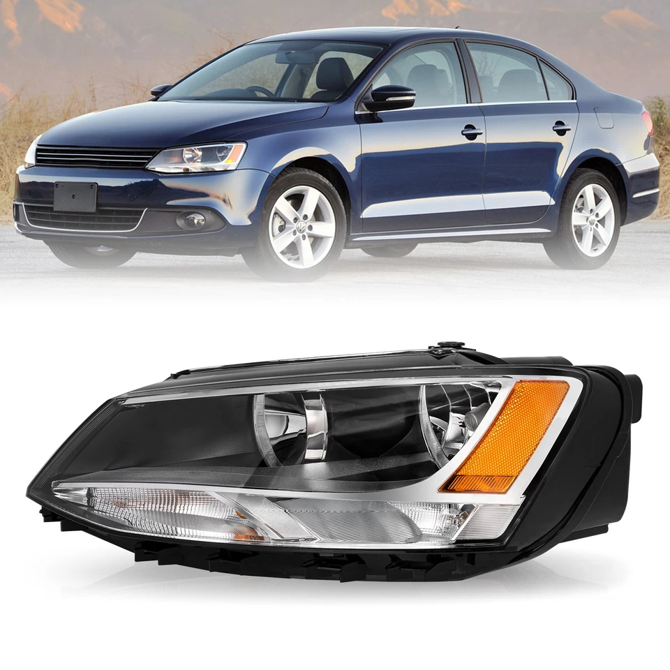 Conjunto de faros halógenos para Volkswagen Jetta 2011-2018 conductor izquierdo  Foto 1 de 4