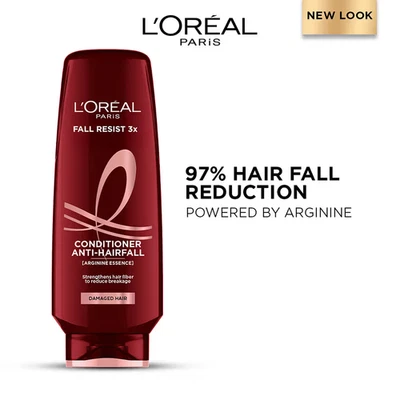 L'Oreal Paris Fall Resist 3x Anti-Hair Fall Conditioner For Fragile Hair (180ml) - Image 1 of 4