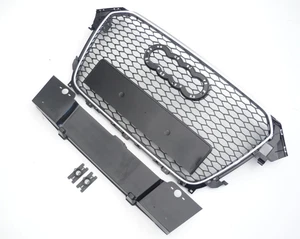 Parrilla de malla de panal negra brillante cromada para Audi A4 B8.5 2012-2016 Sline - Imagen 1 de 8