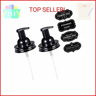 Amolliar Mason Jar Foaming Soap Dispenser Pump, Plastic Foam Soap Pump Rustproof - Image 1 of 2