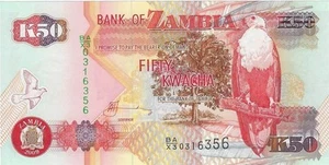 Zambia 50 Kwacha 2009 Replacement MWR RG5- P37h - UNC + gift! ZM3 - Picture 1 of 3