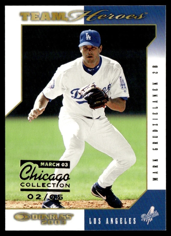 2003 Donruss Team Heroes Chicago Collection Mark Grudzielanek 2/5 #250 - Image 1 of 2