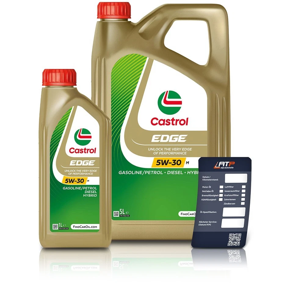 1 L + 5 L = 6 LITER CASTROL EDGE 5W-30 M MOTOR-ÖL MOTOREN-ÖL