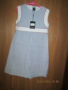 Oscar de la Renta Girl's Navy Ric Rac Trimmed Dress Size 6Y - Picture 1 of 4
