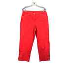Womens Hearts of Palm Pants Size 12 Red 16W 23 Inseam Rhinestones
