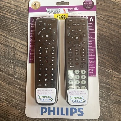 Philips Universal Remote Controls 2 Pack  New In Pack Never Opened - Image 1 of 2