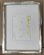 Horst Janssen Einladung mit Zeichnung handsigniert mit Blattgoldrahmen Unikat