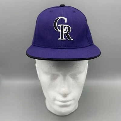 Colorado Rockies Hat Purple Black Fitted 7 1/8 Cap MLB Baseball 59FIFTY - Image 1 of 4